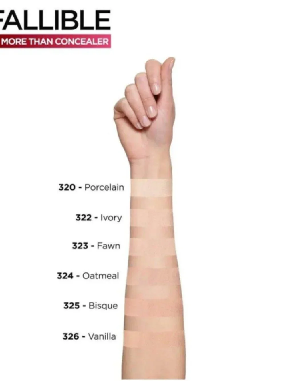 L'Oréal Infallible Full Wear Concealer 320 Porcelain Bundle x3 NWT